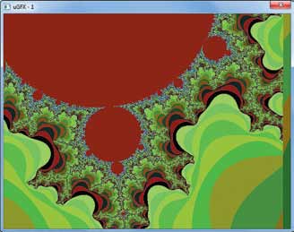 Приложение Mandelbrot. Динамическое фрактальное изображение
